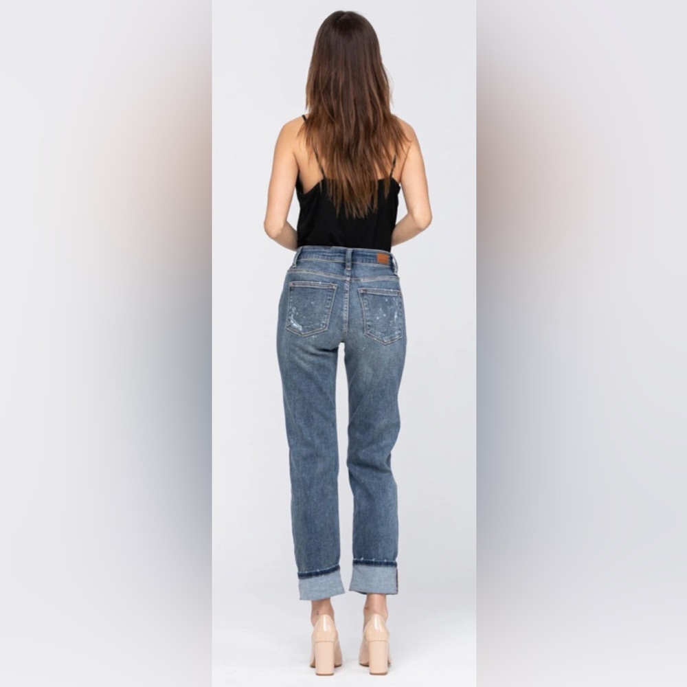 Judy Blue Beach Splash Distressed Boyfriend‎ Jeans - Picture 5 of 16